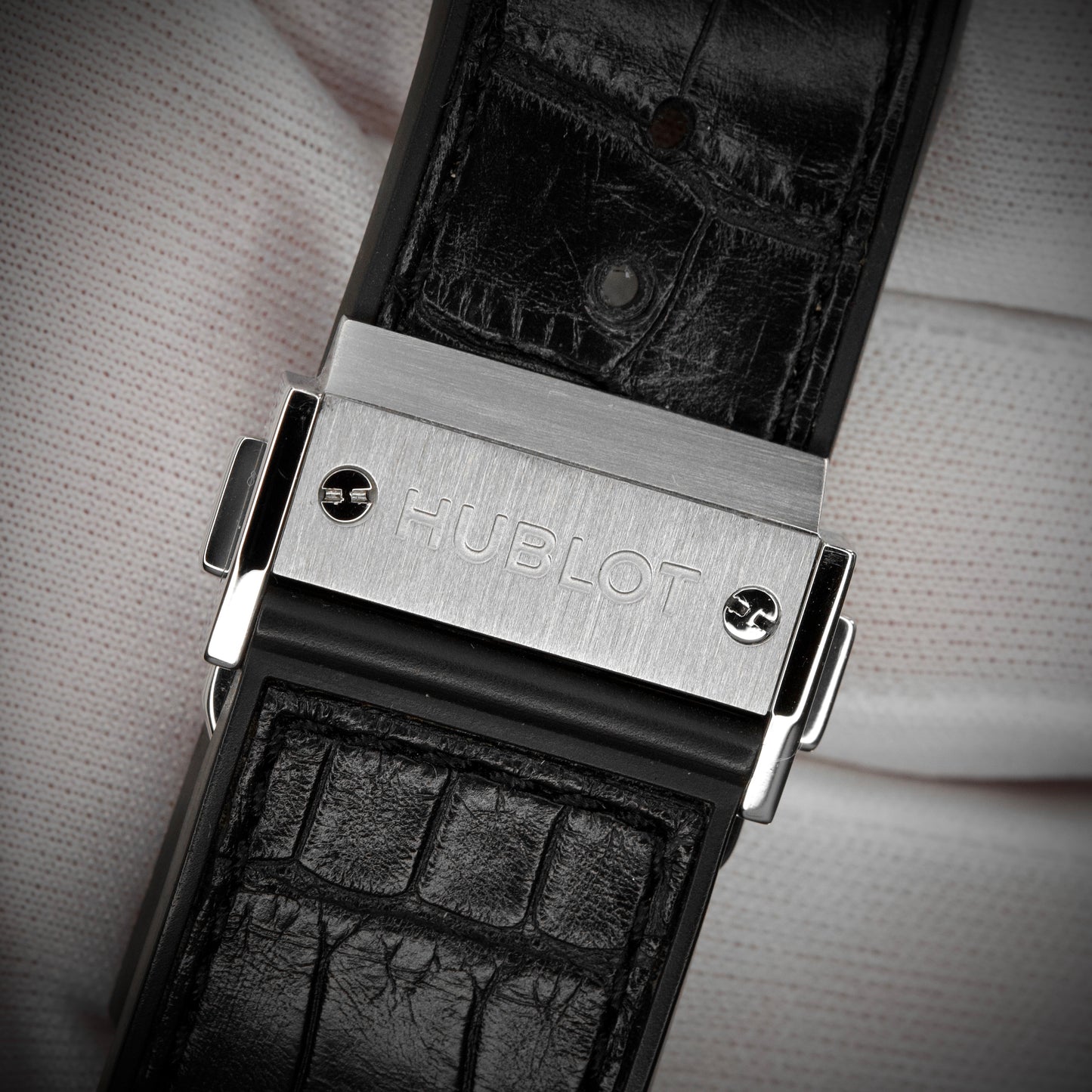 Hublot Classic Fusion Ultra-Thin Titanium Black Croc Strap Watch 515.NX.1270.LR