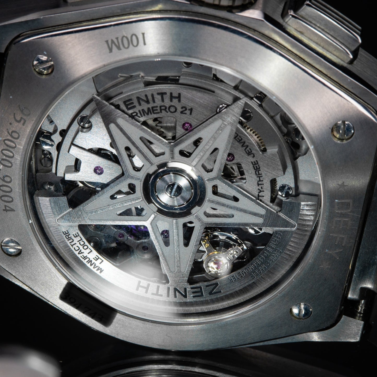 Zenith Defy 21 El Primero Skeleton Chronograph 44mm 95.9000.9004 Box & Papers