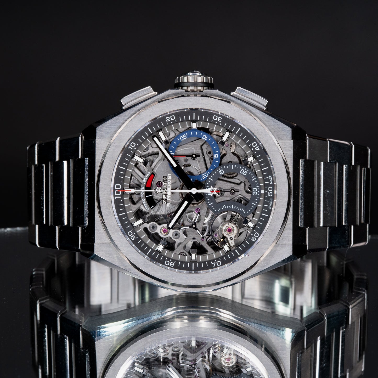 Zenith Defy 21 El Primero Skeleton Chronograph 44mm 95.9000.9004 Box & Papers