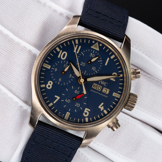 IWC Pilot Chronograph 41mm Bronze Blue Dial 41mm IW388109 Full Set