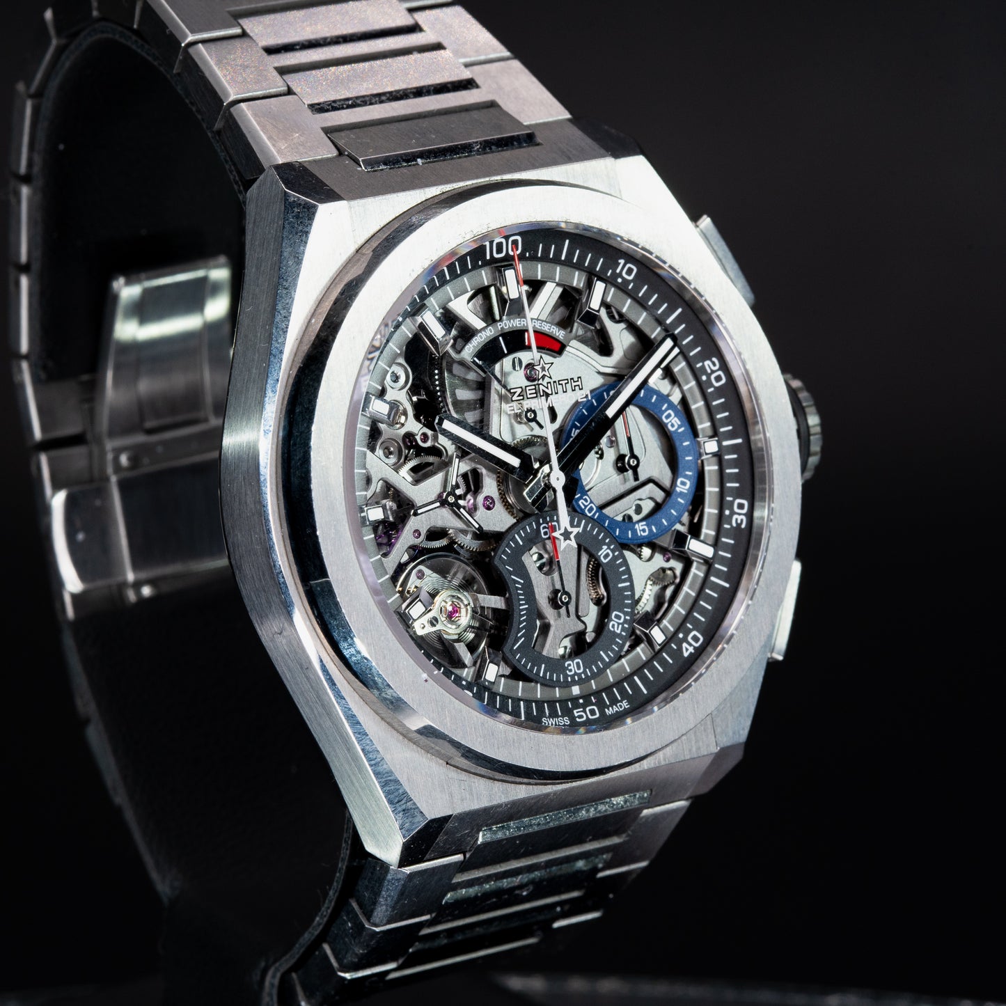 Zenith Defy 21 El Primero Skeleton Chronograph 44mm 95.9000.9004 Box & Papers