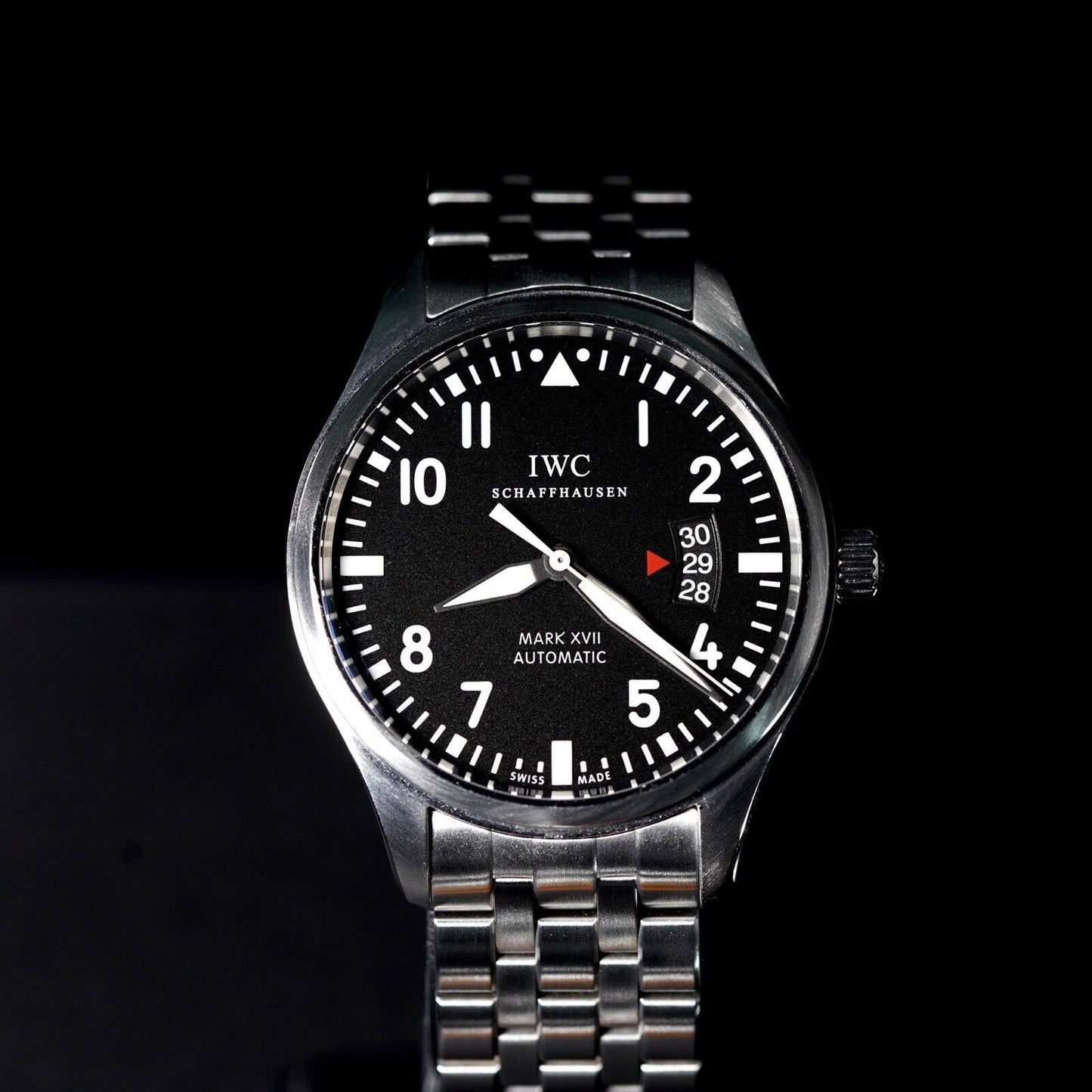 IWC Pilot's Mark XVII Black Pilot 41mm SS Watch IW326504 w/box & papers